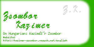 zsombor kazimer business card